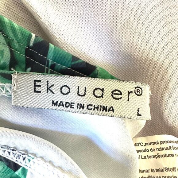 Ekouaer green leaf bikini top - Picture 7 of 8